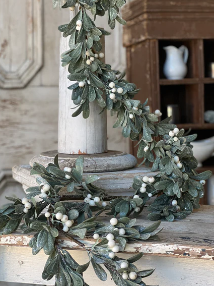 Ice Kissed Mistletoe Garland