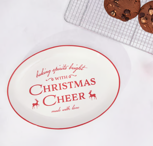 Oval Christmas Cheer Platter