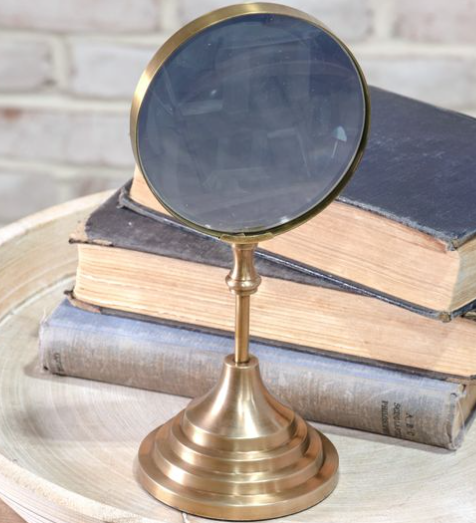 Blair Brass Standing Magnifying Glass