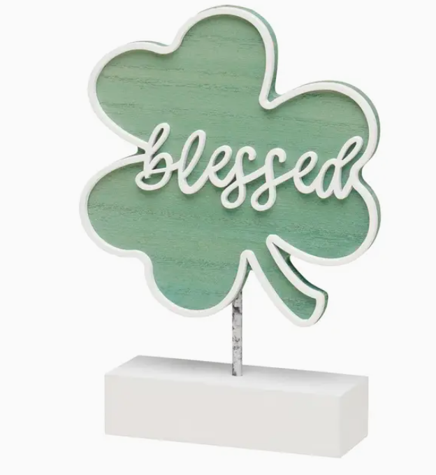 Blessed St. Patrick's Day Shamrock On Base