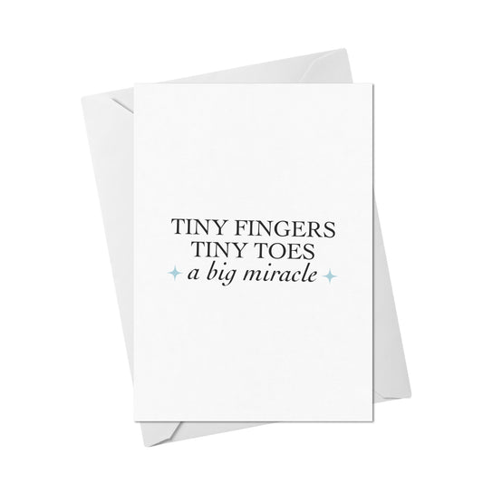 Tiny Fingers Tiny Toes Blue Card