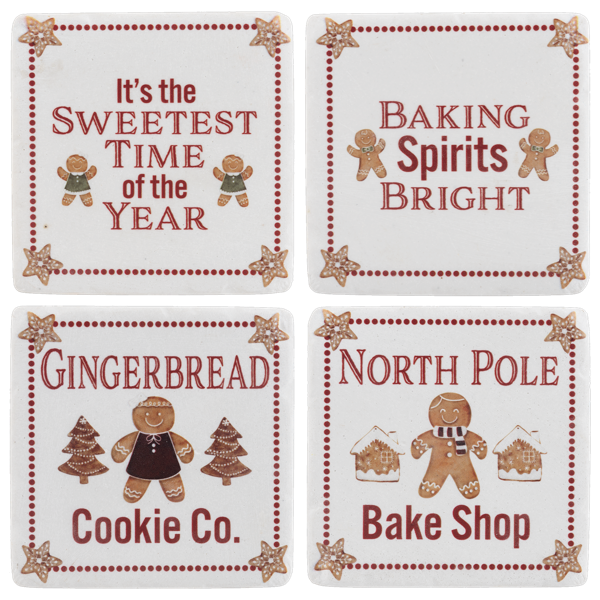 Gingerbread Coaster Set