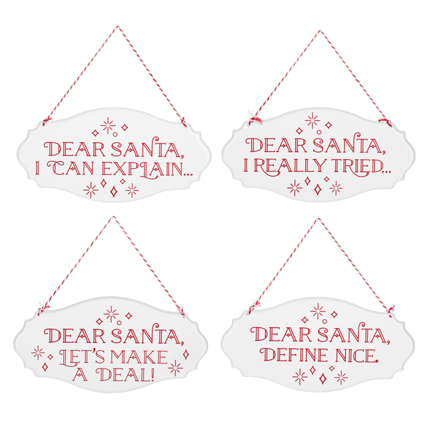 Dear Santa Wall Sign, 4 styles