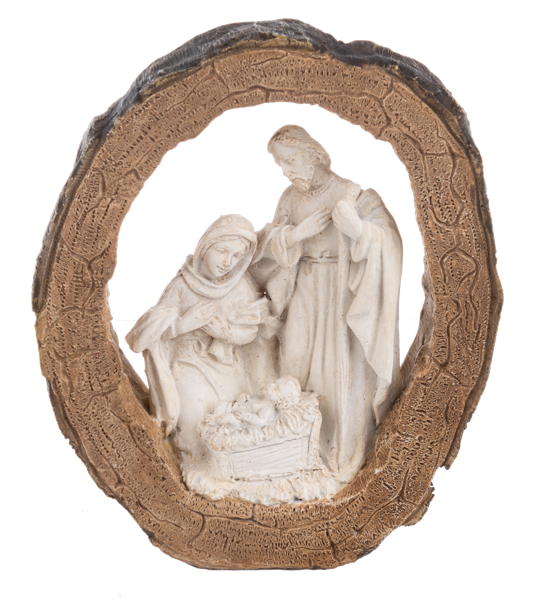 Log Nativity Figurine