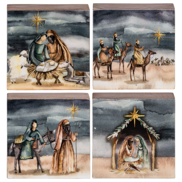 Watercolor Spiritual Art Blocks, 4 STYLES