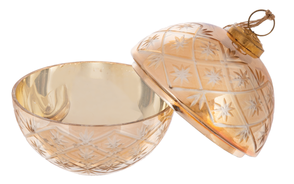 Etched Gold Star Container w/Lid