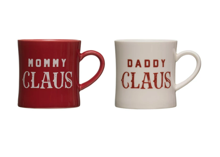 Mommy Claus, Daddy Claus Mugs
