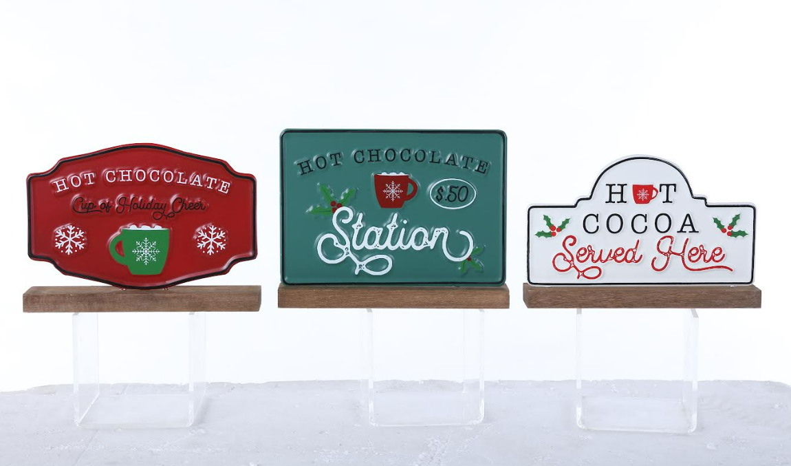 Cocoa Stand Sign, 3 styles