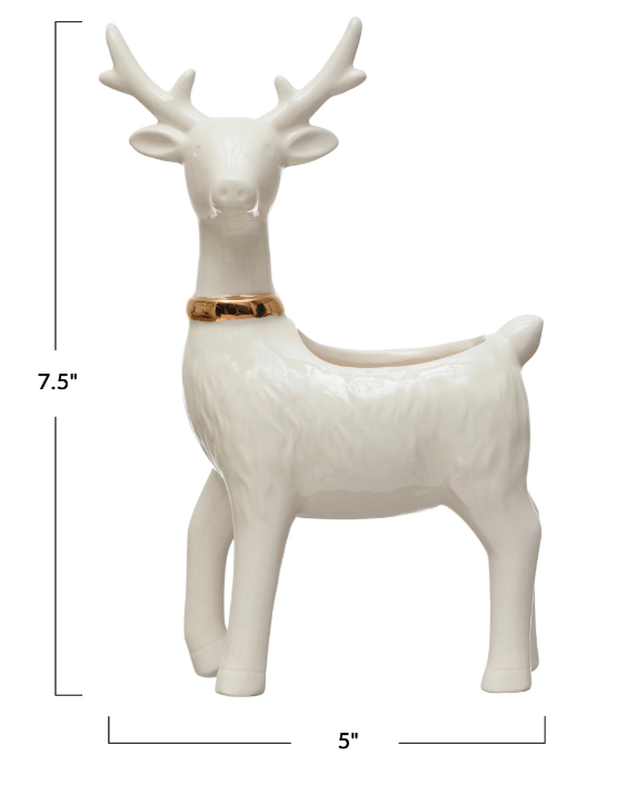 Stoneware Reindeer Planter