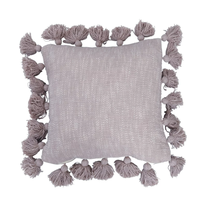 Everly Pom Pom Pillow Lavendar