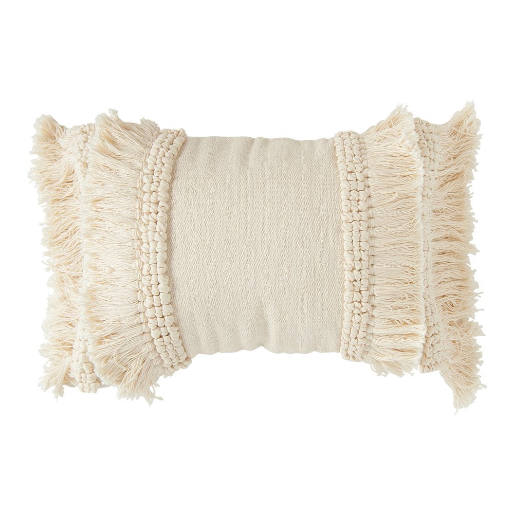 Laney Cream Tassel Lumbar Pillow - Urban Farmhouse Market