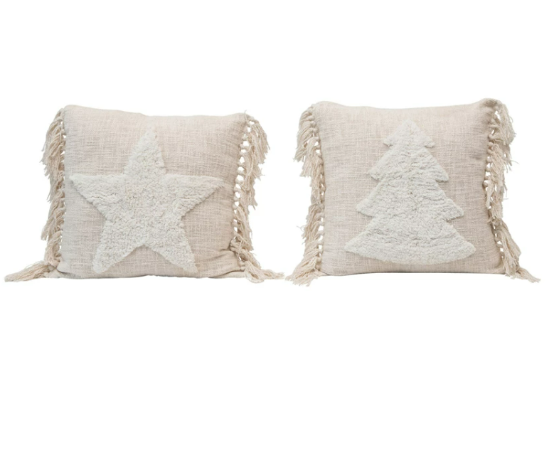 Neutral Christmas Pillows, 2 styles