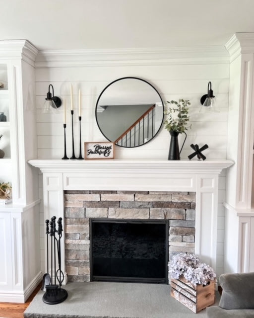In-Home Styling: Mantle + Built-in Decor