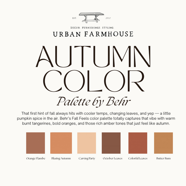 Autumn Color Palette inspired by BEHR®