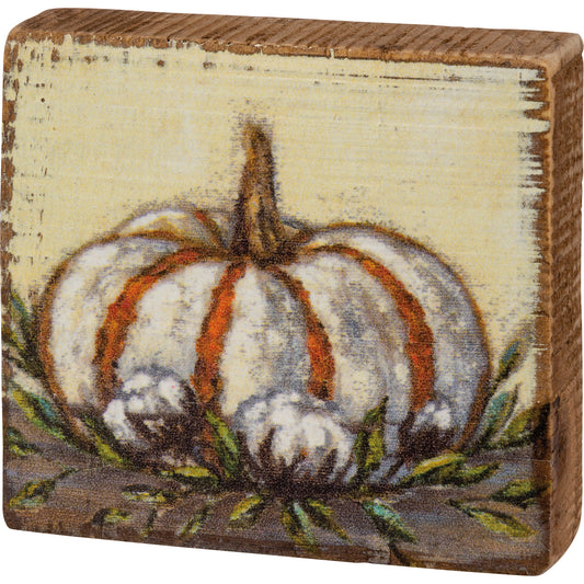 White And Orange Block Sign