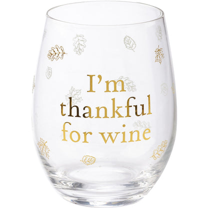 I'm Thankful for Wine - Wine Glass