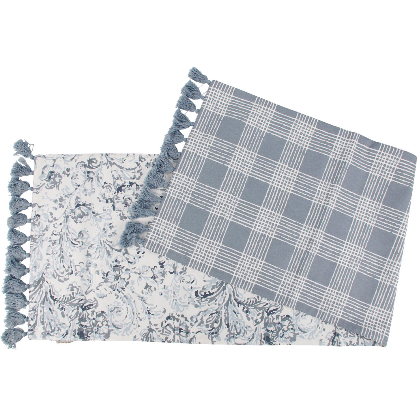 Indigo Blue Floral Table Runner