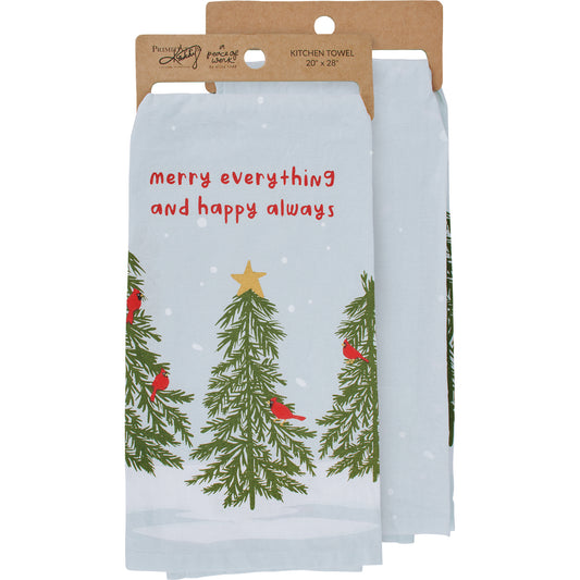 Merry Everything Cardinal Kitchen Towel