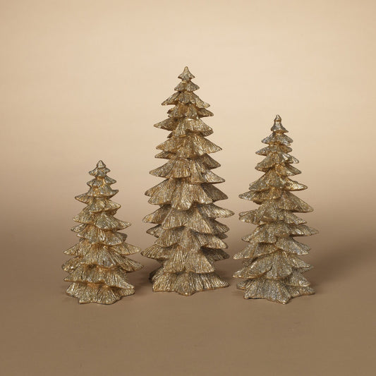 Gold Glitter Trees, 3 sizes