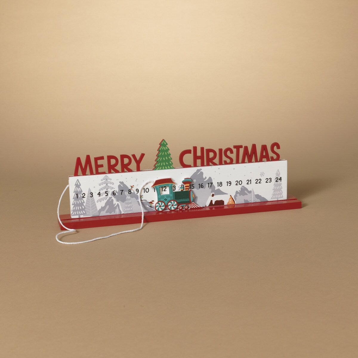 Christmas Countdown Calendar Table Decor