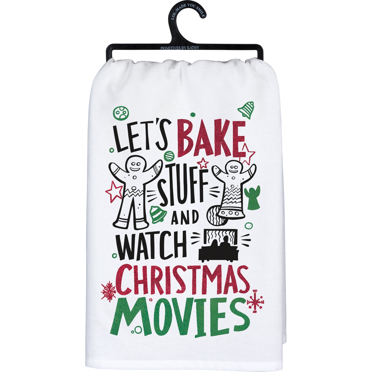 Let's Bake And Christmas Movies Kitchen Towel
