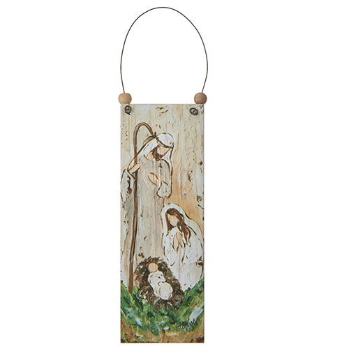 Holy Family Wood Ornament