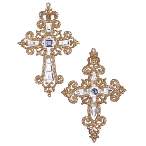 Jeweled Cross Ornament, 2 styles