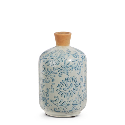 Blue Floral Pattern Vase, 2 styles