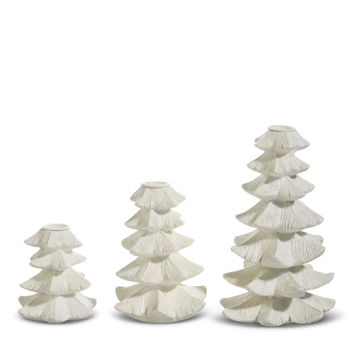 White Tree Candle Holders, 3 sizes