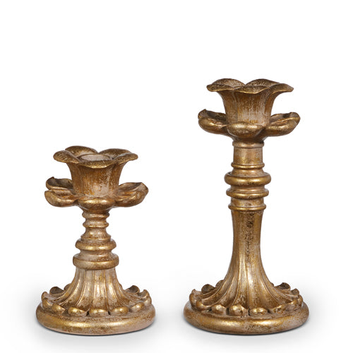 Ameila Brass Gold Candle Sticks, 2 sizes