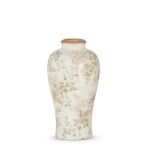 Archer Taupe Floral Vase