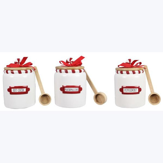 Ceramic Hot Cocoa Bar Canisters, 3 styles