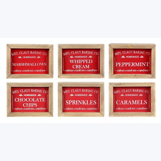 Wood Cocoa and Cookies Tabletop Sign, 6 styles