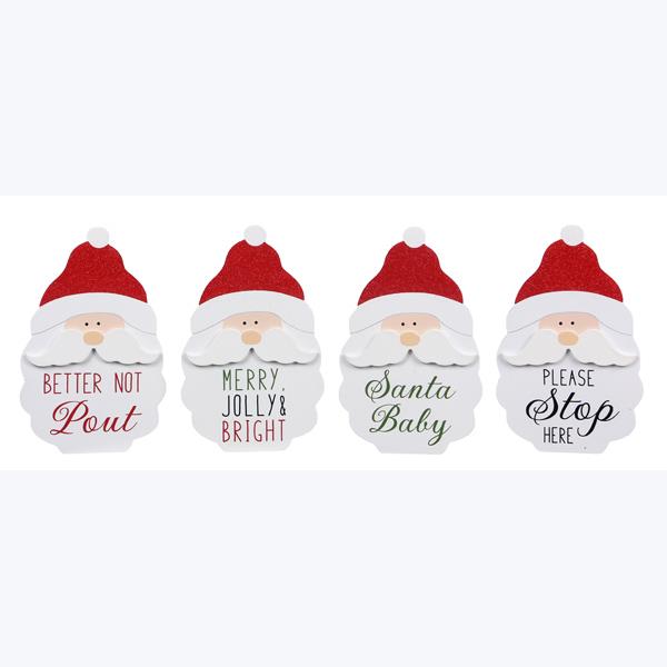 Santa Whimsy Tabletop Sign, 4 Styles