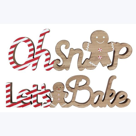 Wood Cocoa and Cookies Tabletop Sign, 2 Styles