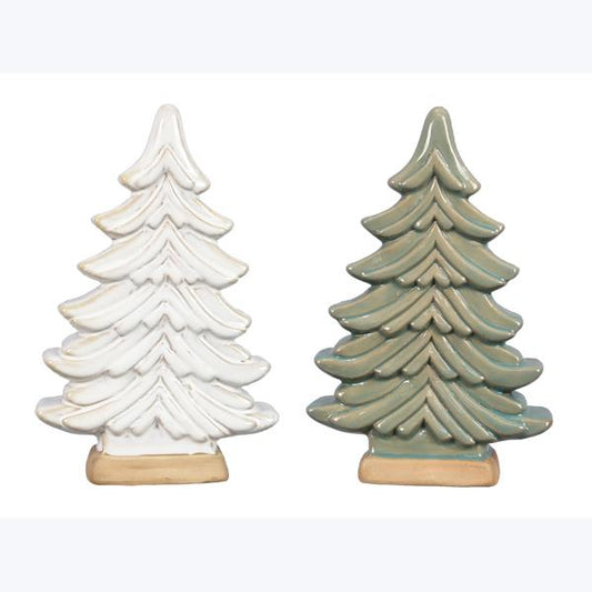 Stoneware Frosty Winter Tree LARGE, 2 styles