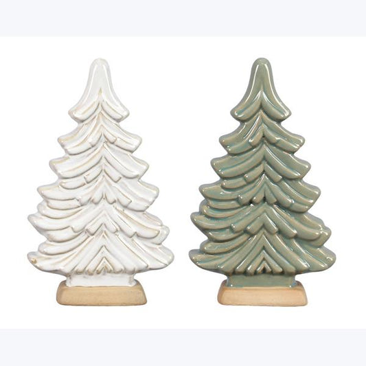 Stoneware Frosty Winter Tree SMALL, 2 styles