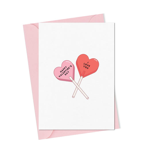 Valentine's Day Lollipop Card
