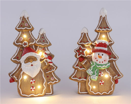 Santa/Snowman Glow Light Up Tree, 2 styles