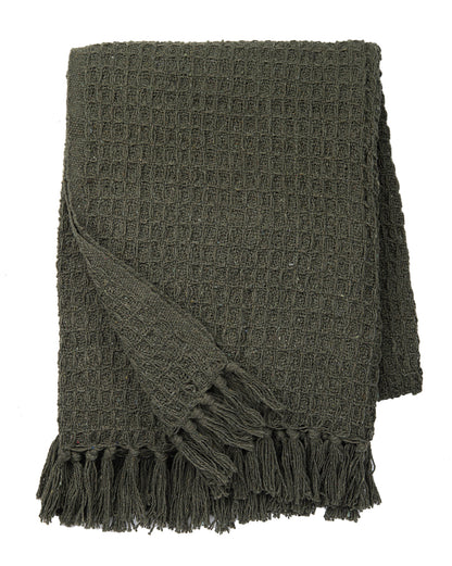 Green Waffle Christmas Throw