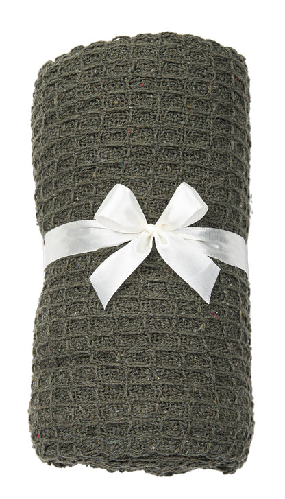Green Waffle Christmas Throw