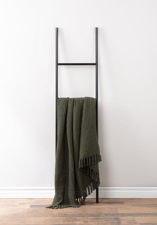 Green Waffle Christmas Throw