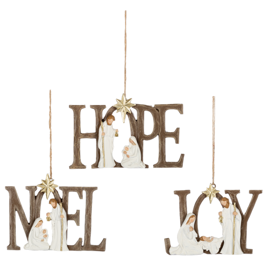 Nativity Ornaments, 3 styles