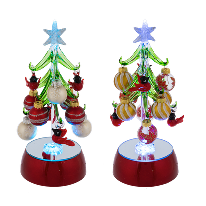 Light Up Christmas Tree with Ornaments - Cardinal, 2 styles