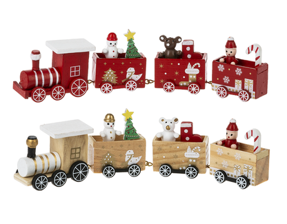 Christmas Train Figurines, 2 colors