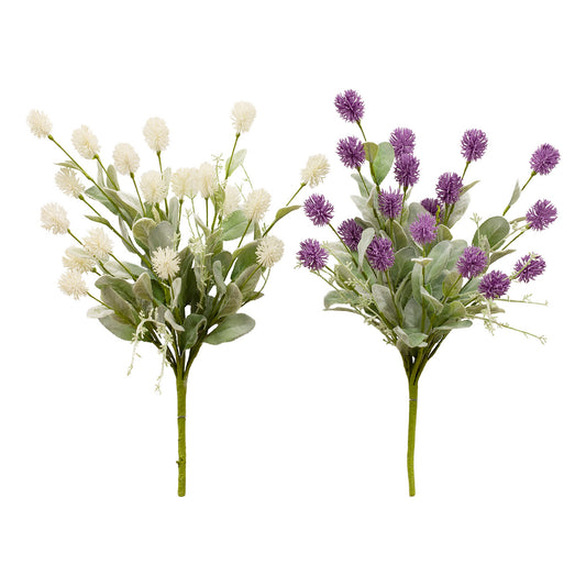 Cream OR Purple Thistle and Lamb's Ear Pick, 2 colors