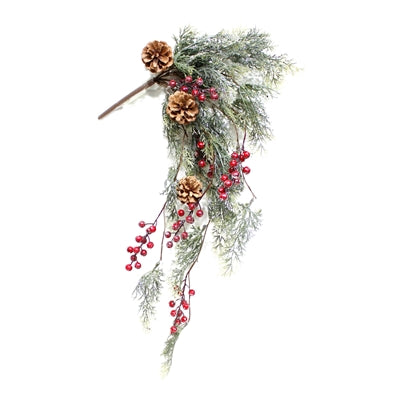 Holiday Cedar Dripping Garland, Red