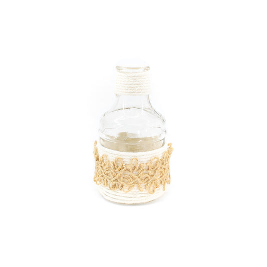 Lana Tall Neck Glass Jar with Woven Sleeve