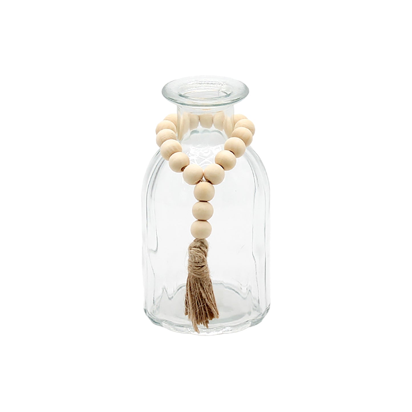 Cecila Glass Jar with Beaded Ring, 2 sizes