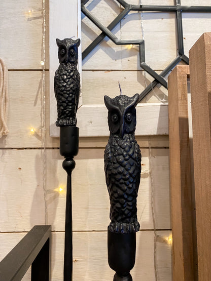 Black Owl Candles, Set of 2